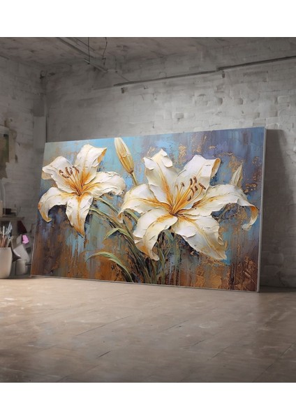 Altın Çiçekler Kanvas Tablo