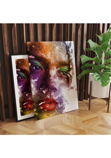 Kadın Renkli Kanvas Tablo