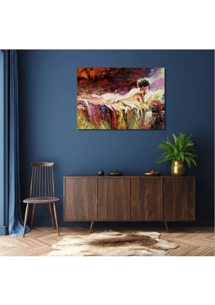 Yağlı Boya Görünümlü Nü Kadın Kanvas Tablo fiyatları