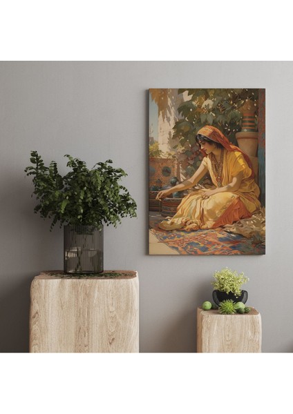 Hintli Kadın Dekoratif Sanatsal Kanvas Tablo