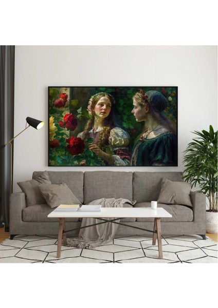 Iki Kadın Tablosu Dekoratif Kanvas Tablo modelleri