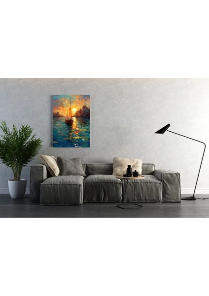 Yağlı Boya Görünümlü Manzara Kanvas Tablo modelleri