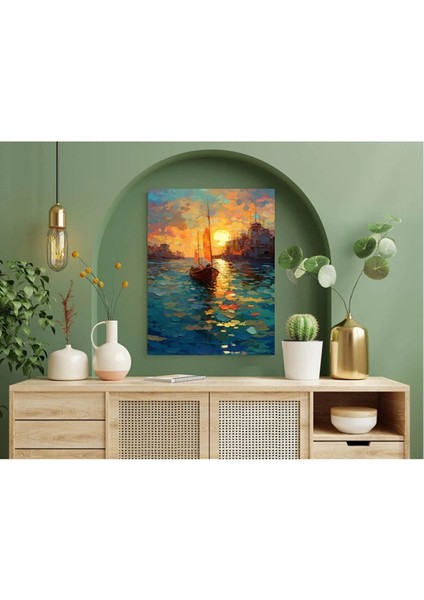 Yağlı Boya Görünümlü Manzara Kanvas Tablo fırsatları