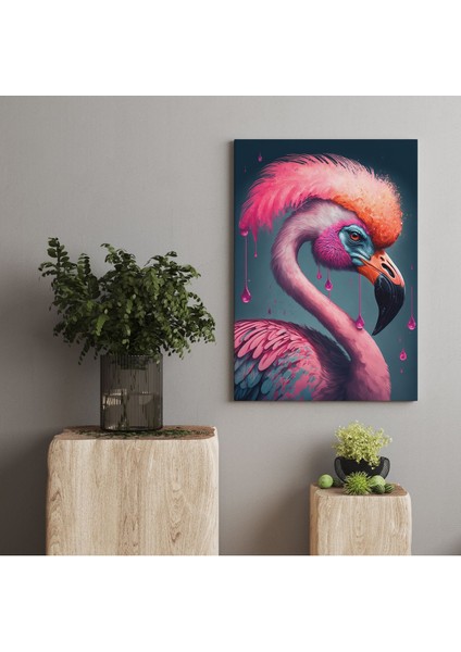 Renkli Flamingo Sanatsal Kanvas Tablo fiyatları