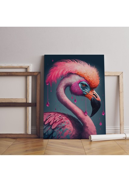Renkli Flamingo Sanatsal Kanvas Tablo fırsatları
