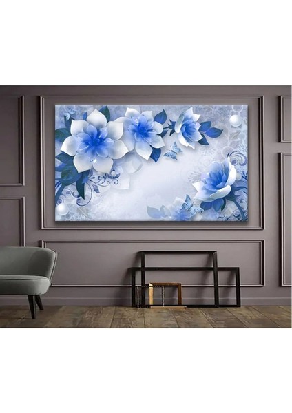 Dekoratif Tasarım Çiçekler Kanvas Tablo