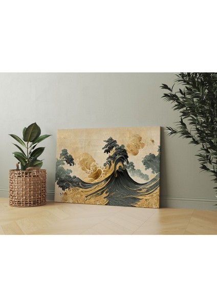 Vintage Dalgalar Kanvas Tablo fiyatları