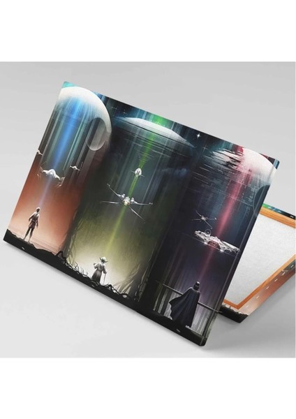 Star Wars Üçlemesi Savaş Gemileri Gezegenler Yoda Han Solo Darth Wader Kanvas Tablo fiyatları