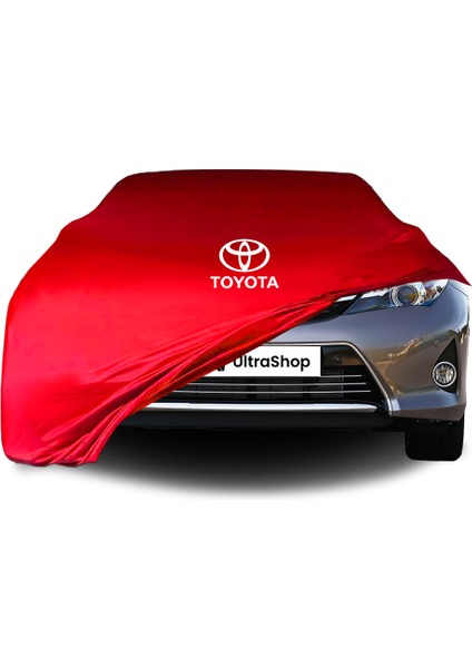 Ultra Shop Toyota Auris 2 (2012-2018) Araba Brandası Kırmızı Kumaş Penye Toz Geçirmez Oto Garaj Branda