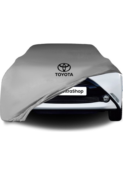 Ultra Shop Toyota Aygo x Araba Brandası Gri Kumaş Penye Toz Geçirmez Oto Garaj Branda