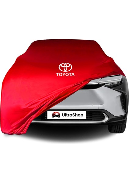 Ultra Shop Toyota BZ4X (2022-) Araba Brandası Kırmızı Kumaş Penye Toz Geçirmez Oto Garaj Branda