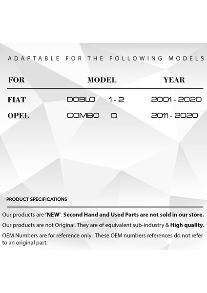 Fiat Doblo Fiorino Için Sürgülü Kapı Kilit Tamir Parçası indirimleri