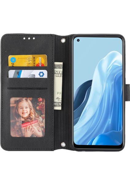 Oppo Reno7 5g Kickstand Darbeye Koruyucu Pu Deri Için Flip Case (Yurt Dışından)