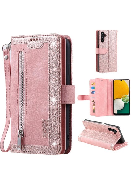 Samsung Galaxy A14 Için Flip Case 5g Cüzdan 9 Kart Yuvaları Pu Deri (Yurt Dışından)