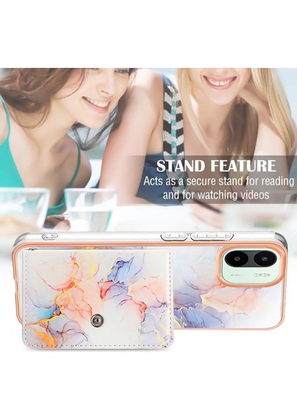 Xiaomi Redmi A1 Mermer Ince Cüzdan Yumuşak Tpu Tampon Kart Yuvaları (Yurt Dışından) fiyatları