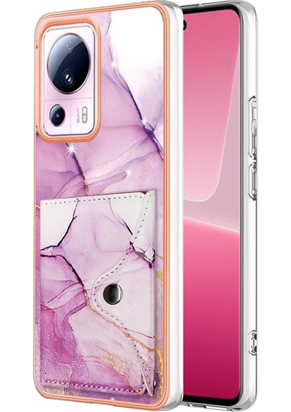 Xiaomi 13 Lite 5g Kart Yuvaları Mermer Yumuşak Tpu Tampon Ince Cüzdan (Yurt Dışından)