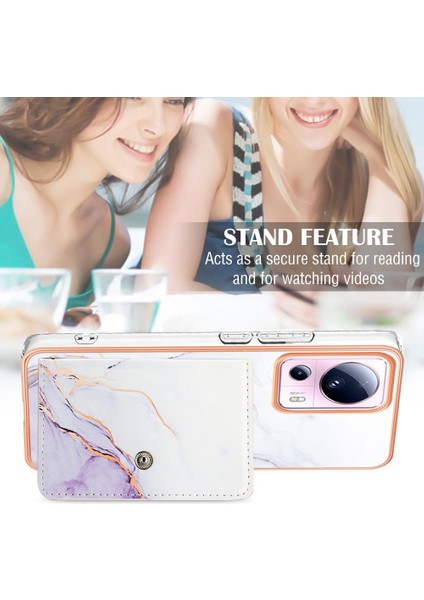Xiaomi 13 Lite 5g Kart Yuvaları Mermer Yumuşak Tpu Tampon Ince Cüzdan (Yurt Dışından) fırsatları