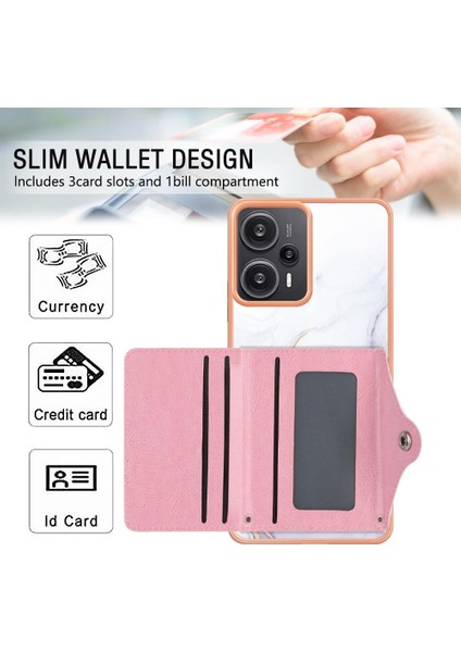 Xiaomi Poco F5 5g Kart Yuvaları Mermer Yumuşak Tpu Tampon Ince Cüzdan (Yurt Dışından) modelleri