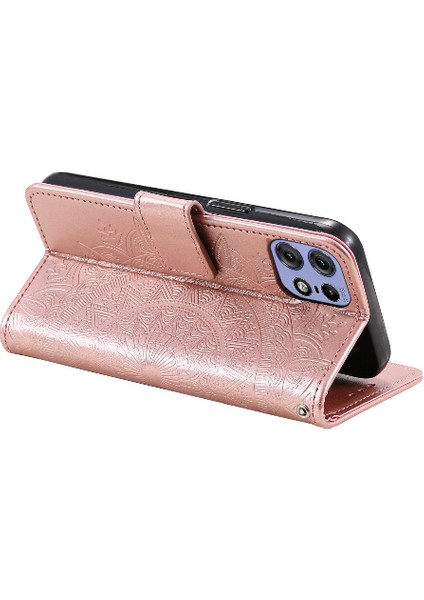 Motorola Moto Kenar 50 Pro Için Flip Case Cüzdan Kılıf Pu Deri Kickstand (Yurt Dışından)
