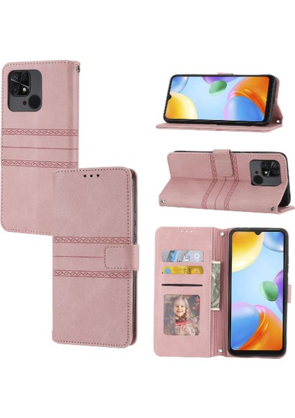 Xiaomi Redmi 10C Kickstand Manyetik Kapatma Darbeye Vaka Için Flip Case (Yurt Dışından)