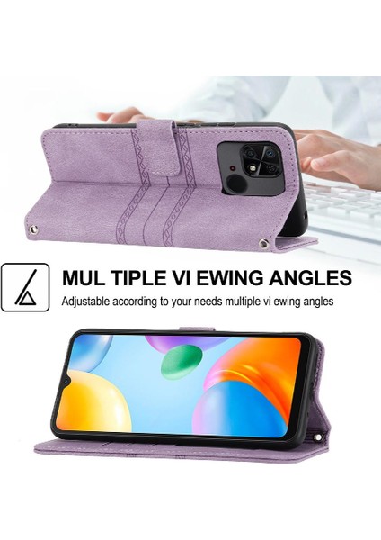 Xiaomi Redmi 10C Kickstand Manyetik Kapatma Darbeye Vaka Için Flip Case (Yurt Dışından)