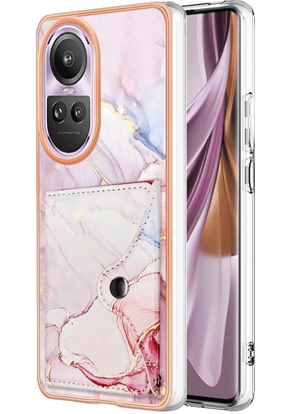 Oppo Oppo 10 Pro 5g Yumuşak Tpu Tampon Kart Yuvaları Için Kılıf Ince Cüzdan Mermer (Yurt Dışından)
