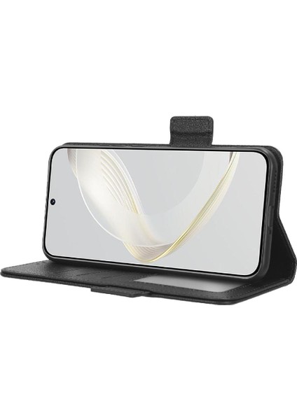Huawei Nova 11 Pro Manyetik Yan Toka Pu Deri Kart Yuvaları (Yurt Dışından)