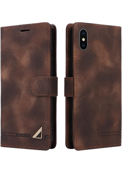 Iphone Xr Için Flip Case Cüzdan Kapak Darbeye Deri Kılıf Basit (Yurt Dışından)