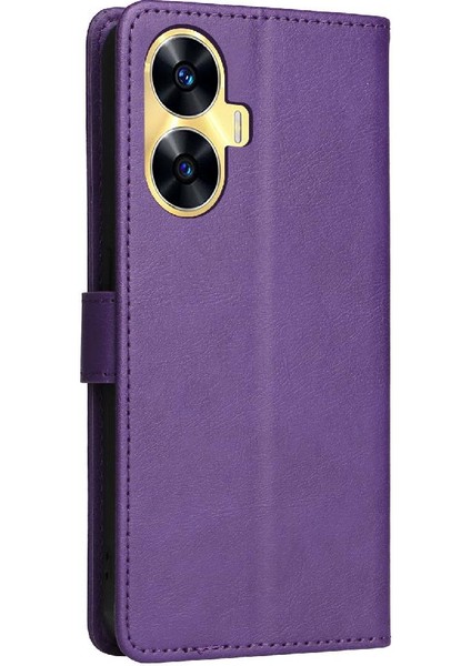 Realme C55 4g Yüksek Kalite Deri Klasik Düz Renk Için Flip Case (Yurt Dışından) indirimleri