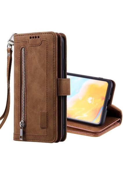 Huawei P40 Kordon Kickstand Pu Deri Cüzdan 9 Kart Yuvaları Için Flip Case (Yurt Dışından) fırsatları