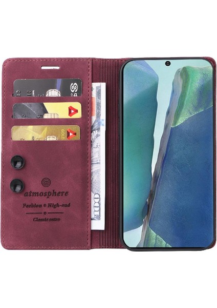 Samsung Galaxy A03S Deri Kılıf Için Flip Case Basit Iş Kapak Çevirin (Yurt Dışından)