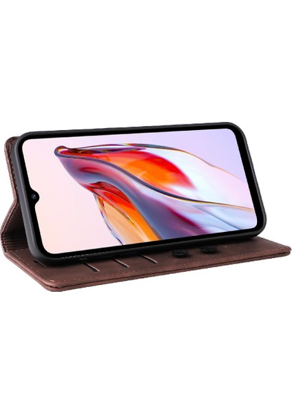 Xiaomi Redmi 12C Için Flip Case Cüzdan Kılıf Kapak Kapak Basit (Yurt Dışından)