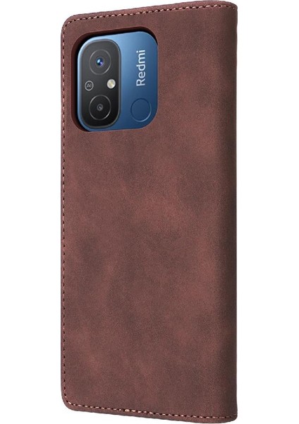 Xiaomi Redmi 12C Için Flip Case Cüzdan Kılıf Kapak Kapak Basit (Yurt Dışından)