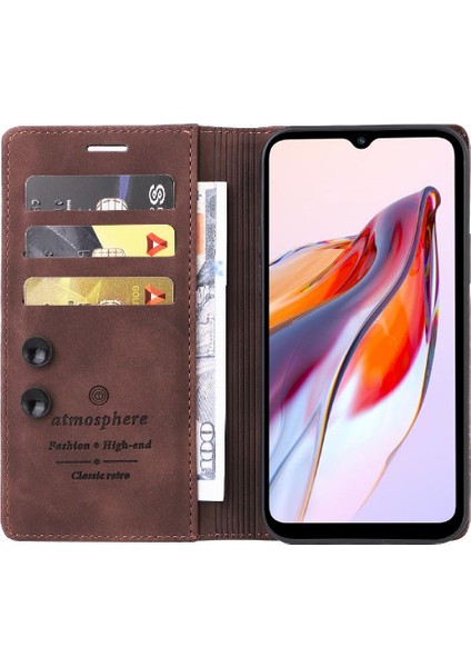 Xiaomi Redmi 12C Için Flip Case Cüzdan Kılıf Kapak Kapak Basit (Yurt Dışından)