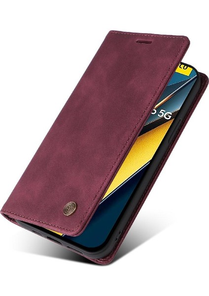 Xiaomi Poco X6 Pro Flip Kapak Için Flip Case Darbeye Deri Kılıf (Yurt Dışından) modelleri