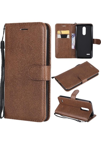 Lg K10 2018 Klasik Düz Renk Iş Cüzdan Telefon Kılıfı Için Flip Case (Yurt Dışından)
