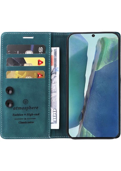 Samsung Galaxy A03S Deri Kılıf Için Flip Case Basit Iş Kapak Çevirin (Yurt Dışından)