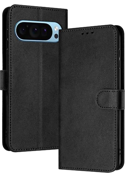 Toka Saf Kart Yuvası ile Google Piksel 9 Pu Deri Için Flip Case (Yurt Dışından)