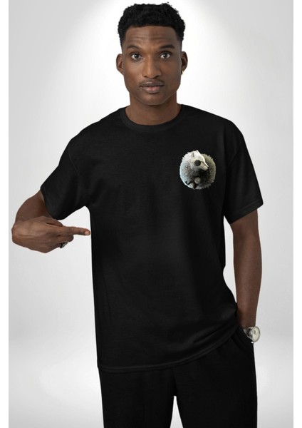 Siyah Beyaz Ying Yang Siyah Oversize Kadın Erkek Ön ve Sırt Baskılı T-Shirt fırsatları
