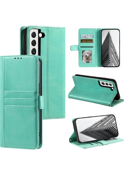 Samsung Galaxy S22 Kickstand 6 Kart Yuvaları Için Flip Case Pu Deri Cüzdan (Yurt Dışından)