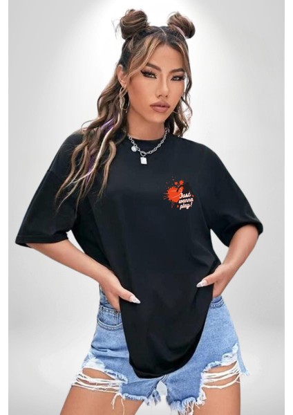 Dwyane Wade Miami Basketbol Siyah Oversize Kadın Erkek Ön ve Sırt Baskılı T-Shirt