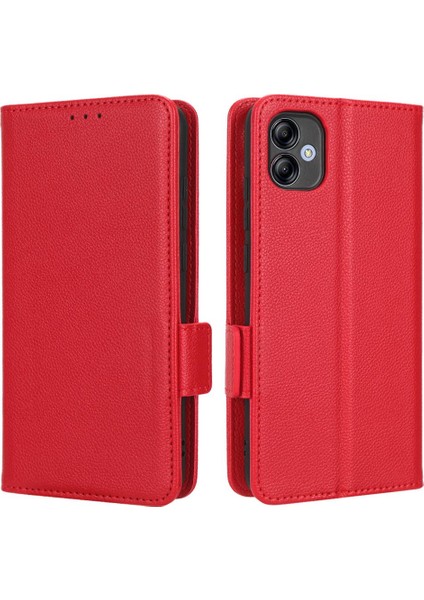 Samsung Galaxy A04E Manyetik Kart Yuvaları Tutucu Yan Toka Pu (Yurt Dışından)