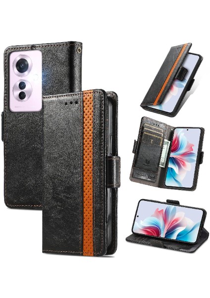 Oppo Oppo 11F 5g Çok Renkli Ekleme Cüzdan Çoklu Kart Yuvası Için Flip Case (Yurt Dışından)