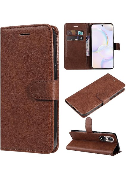Kart Yuvası Klasik ile Huawei Nova 9 Için Yüksek Kaliteli Deri Flip Case (Yurt Dışından) indirimleri