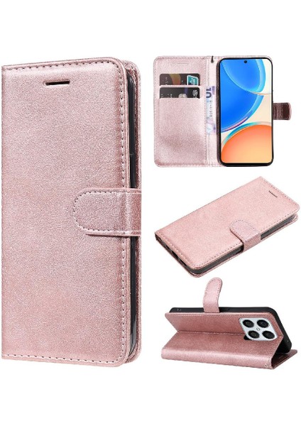 Onur X8 5g Iş Cüzdan Telefon Kılıfı Için Flip Case Klasik Düz Renk (Yurt Dışından)