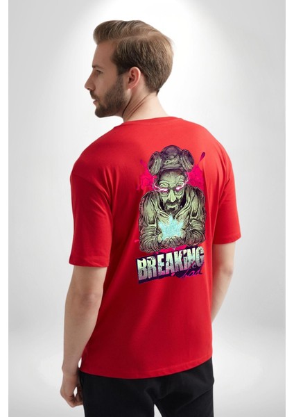 Breaking Bad Kırmızı Oversize Kadın Erkek Ön ve Sırt Baskılı T-Shirt fiyatları