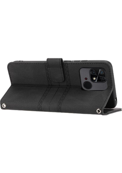 Xiaomi Redmi 10C Kickstand Manyetik Kapatma Darbeye Vaka Için Flip Case (Yurt Dışından)