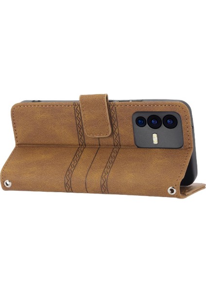 Vivo V23 5g Manyetik Kapatma Kickstand Pu Deri Cüzdan Için Flip Case (Yurt Dışından)