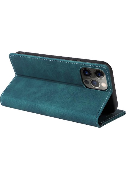 Iphone 12 Için Flip Case Darbeye Cüzdan Kapak Kapak Basit Iş Durum (Yurt Dışından)