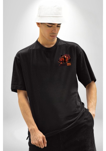 Devin Booker Phonex Basketbol Siyah Oversize Kadın Erkek Ön ve Sırt Baskılı T-Shirt